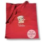 Preview: Baumwolltasche mit einer Katze und Name bestickt