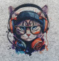 Preview: Filtasche mit einer Funky-Cool-Cat (Katze mit Kopfhörer) bedruckt