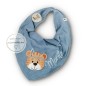 Preview: Halstuch mit einem Tiger im Boho Style mit Name personalisiert