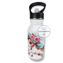 Edelstahltrinkflasche mit einem Pferd bedruckt