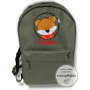 Kinderrucksack mit einem Fuchs und Name personalisiert