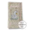 Mutterkindpasshülle mit einem Schwan und Name personalisiert