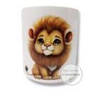 Spardose Keramik mit einem Löwen bedruckt